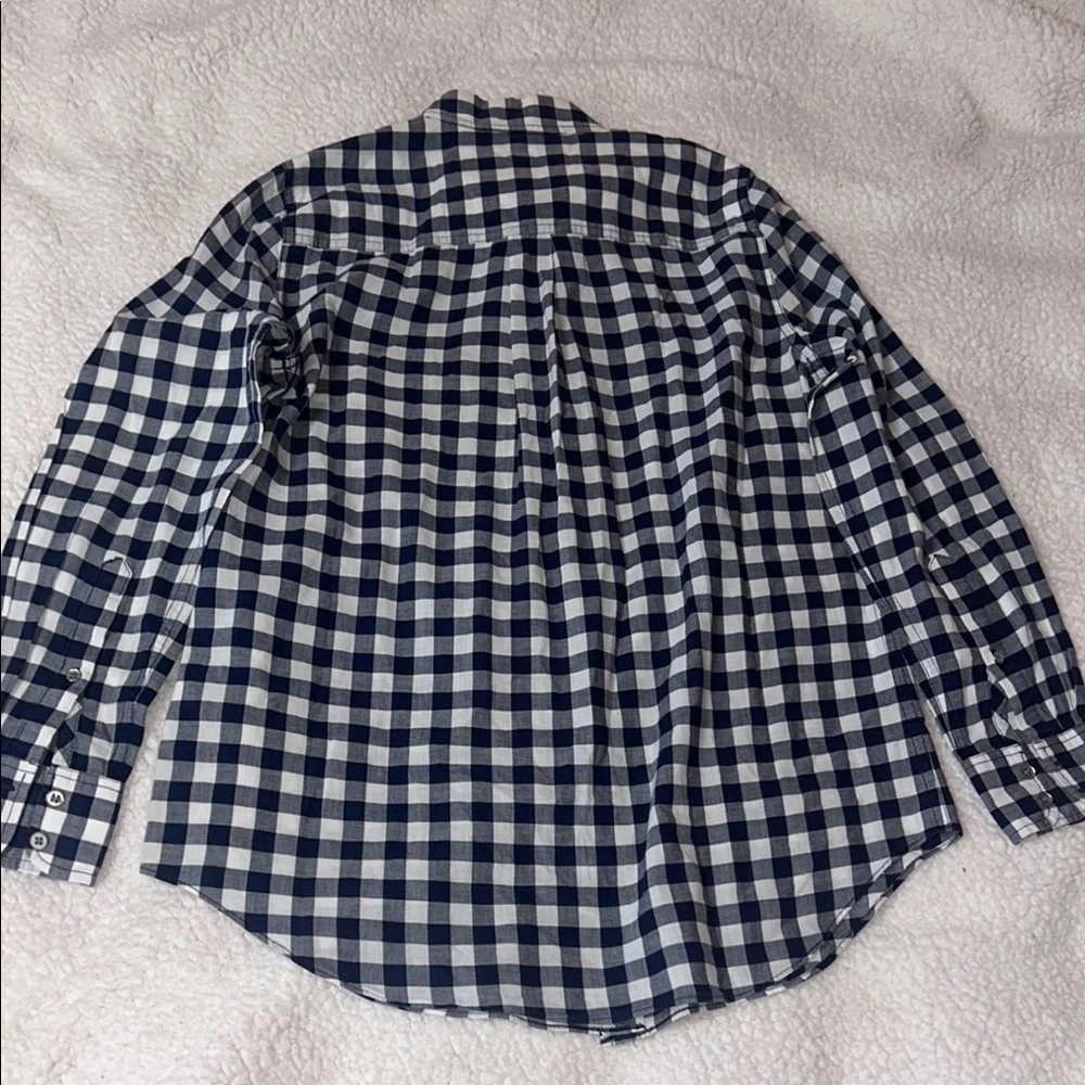 J. Crew Blue and White Long Sleeve Tee